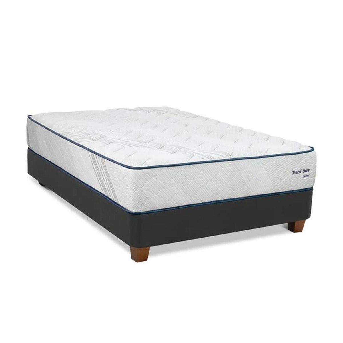 DRIMER - Cama Americana Pocket Snow 1.5 Plazas