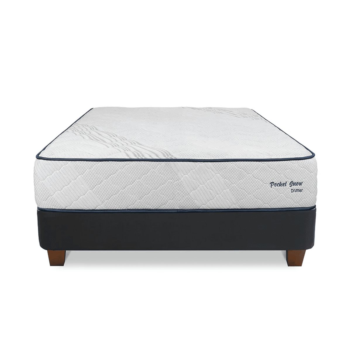 DRIMER - Cama Americana Pocket Snow 1.5 Plazas