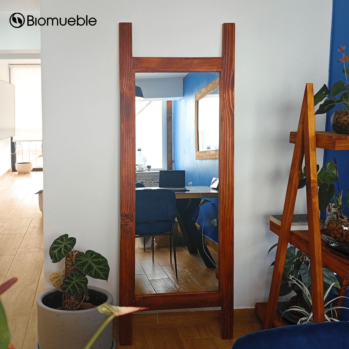GENERICO - Espejo de Pie LUCCAS Cuerpo Completo acabado Cedro