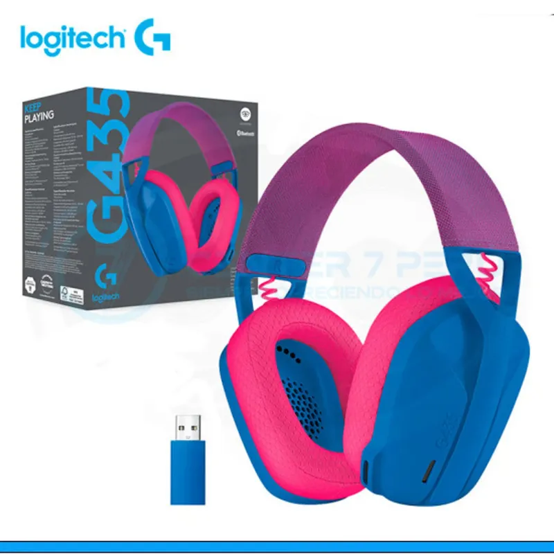 LOGITECH - AUDIFONO CMICROF LOGITECH G435 BT LIGHTSPEED BLUE