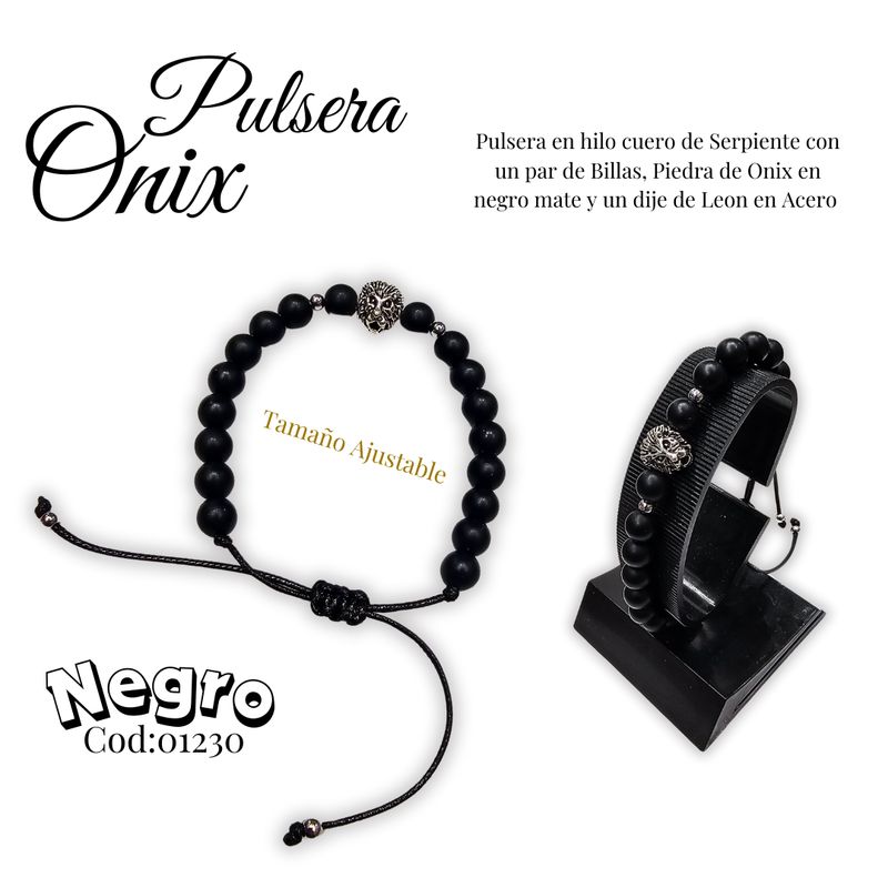 GENERICO - Pulsera de Piedras Onix