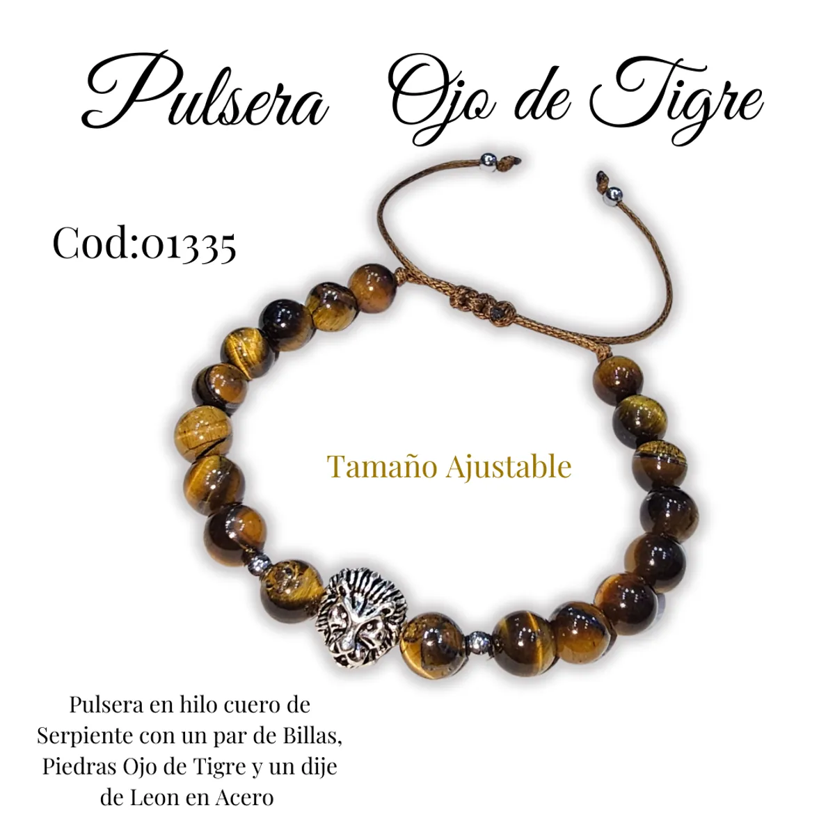 GENERICO - Pulsera en Piedra Ojo de Tigre