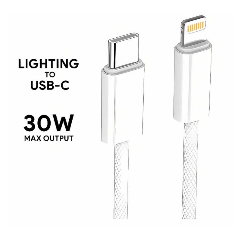 LDNIO - Cable Ldnio LC902i Tipo C a Lightning Nylón 2 Metros 30W