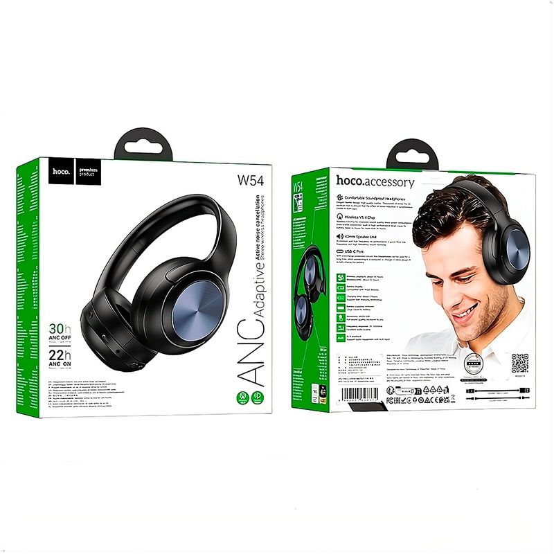 HOCO - Audifonos Bluetooth y Reducción Activa de Ruido Hoco W54