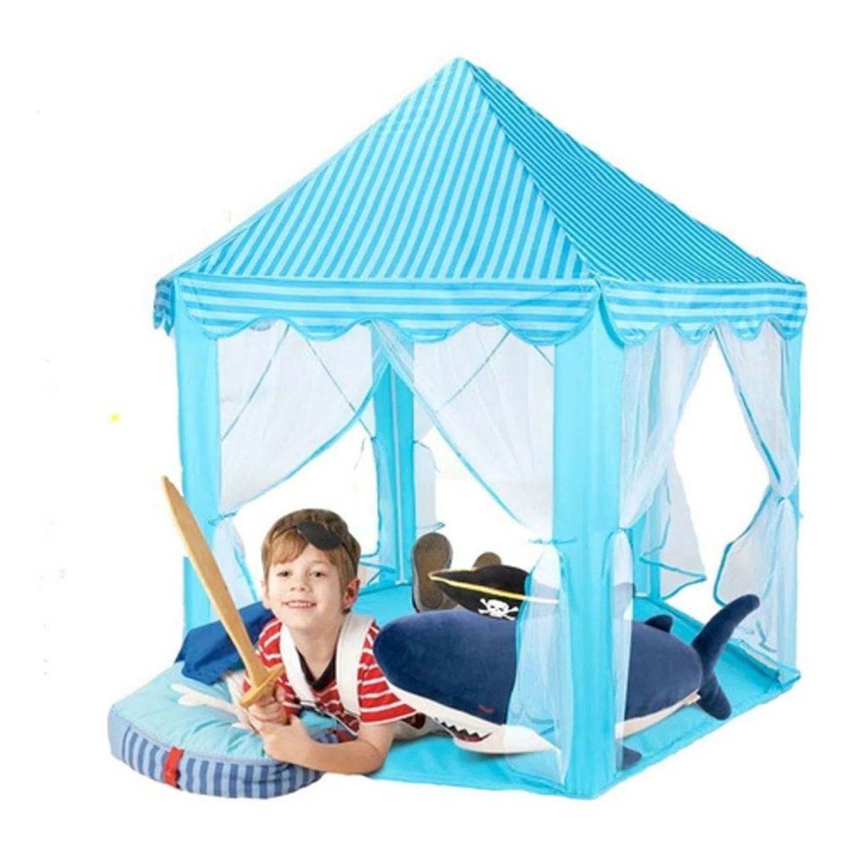 GENERICO - Carpa Castillo Armable Modelo Princesa-CELESTE