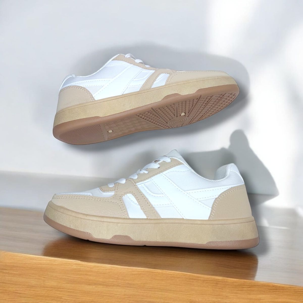 GENERICO - ZAPATILLA PARA HOMBRE NEW PIONEERS BLANCOBEIGE CLARO -B05