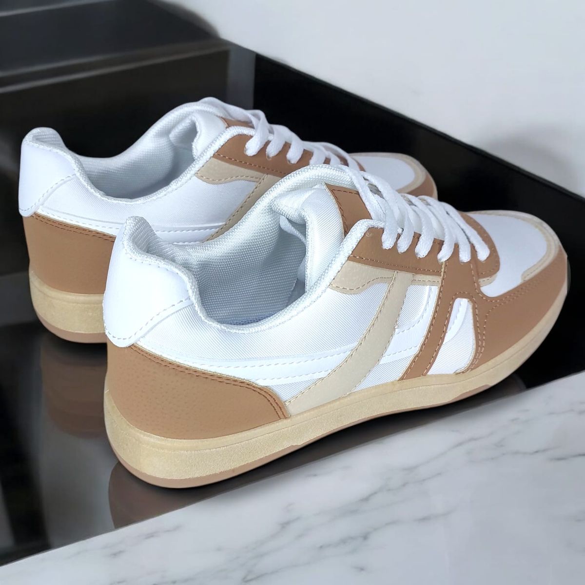 GENERICO - ZAPATILLA PARA HOMBRE NEW PIONEERS BLANCO BEIGE OSCURO -B05