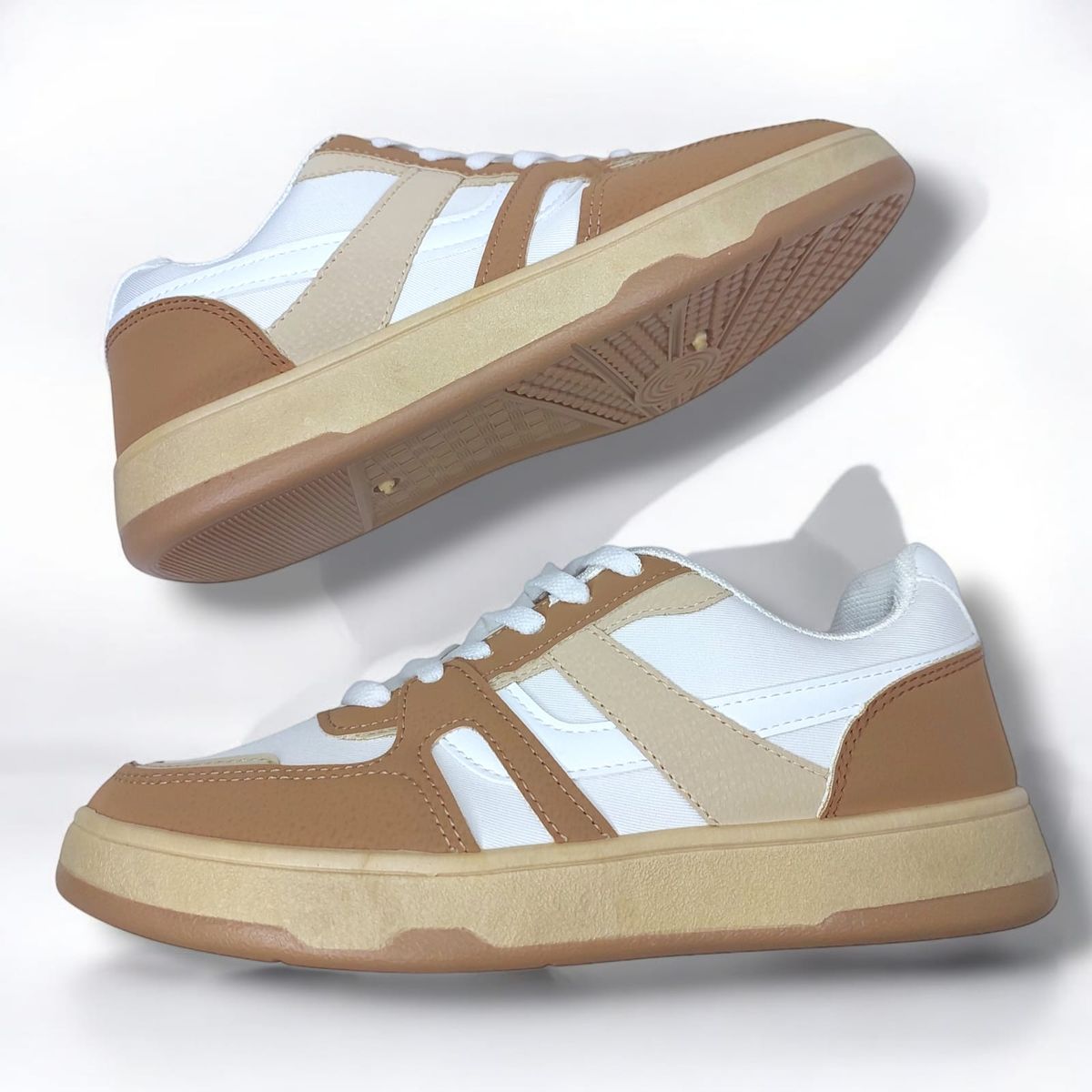 GENERICO - ZAPATILLA PARA HOMBRE NEW PIONEERS BLANCO BEIGE OSCURO -B05