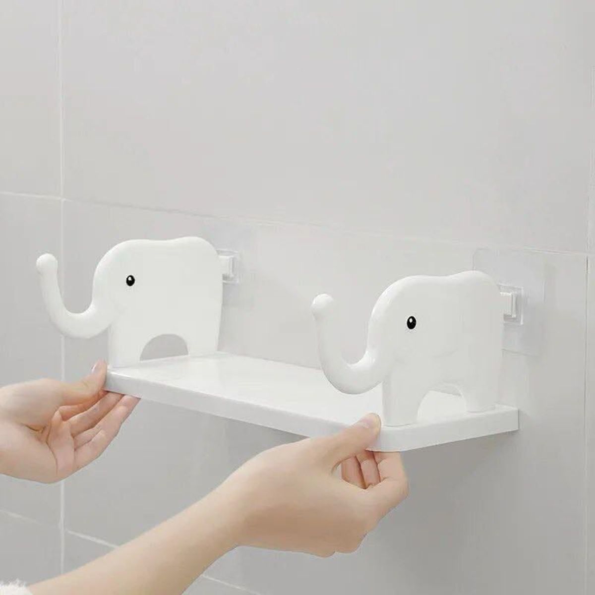 GENERICO - Estante Repisa Organizador de Baño Tocador Elefante x 3 Unidades