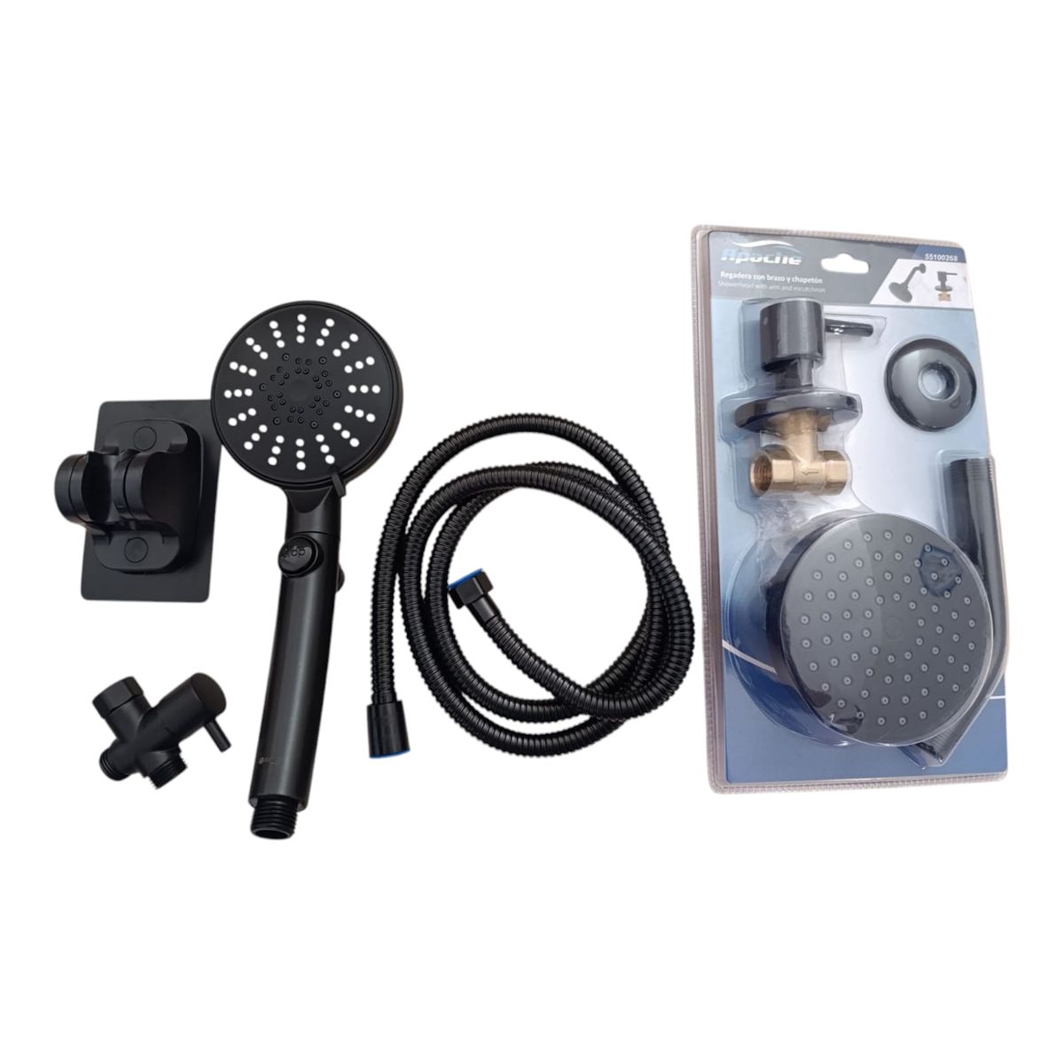 GENERICO - Combo Set Monomando agua fría Ducha brazo Desviador ducha teléfono