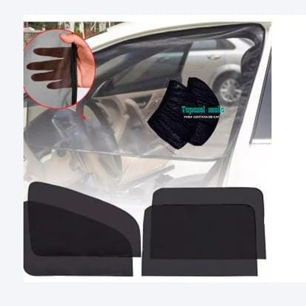 GENERICO - 1 Set de 4 Pzas Protector Tapasol uv para Puertas de Auto