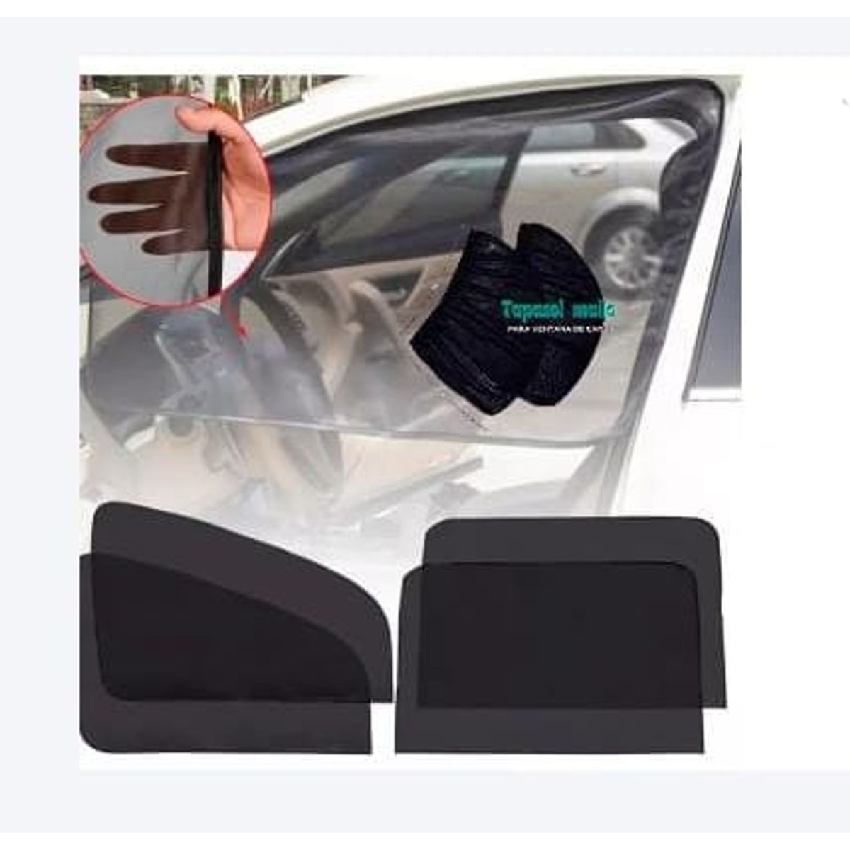 GENERICO - 1 Set de 4 Pzas Protector Tapasol uv para Puertas de Auto