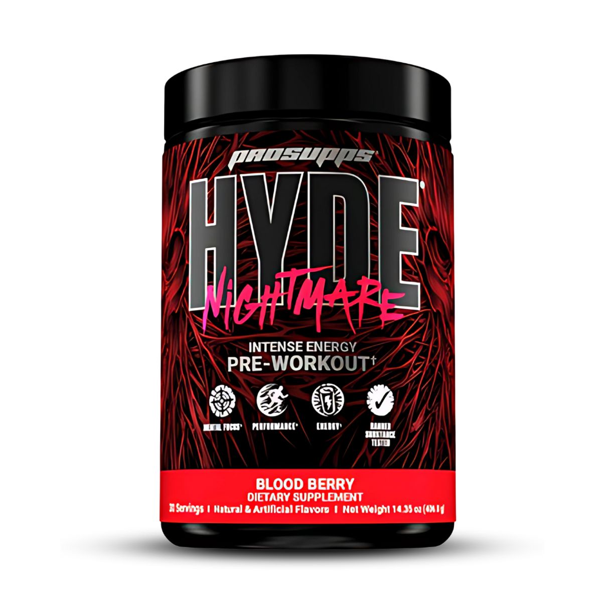 PROSUPPS - 2 Hyde Nightmare 30 Servicios Oxido Nitrico Pre entreno - Blood Berry