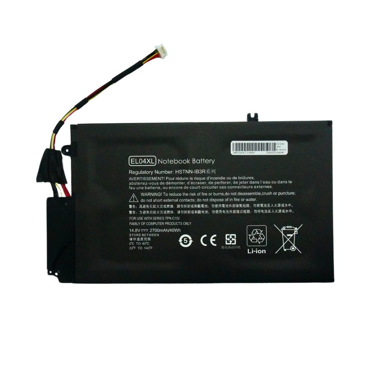 HP - Batería Para Laptop Hp EL04XL Envy Touchsmart 4 Series