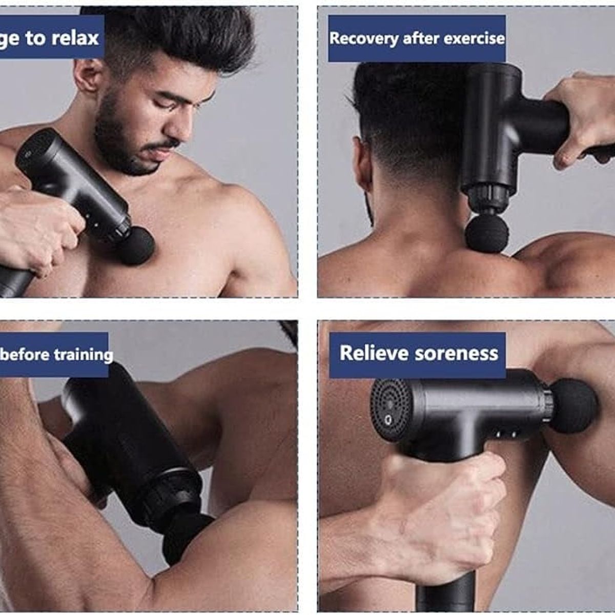 GENERICO - Pistola De Masajes Recargable Inalámbrica Fascial Gun 6 Velocidades