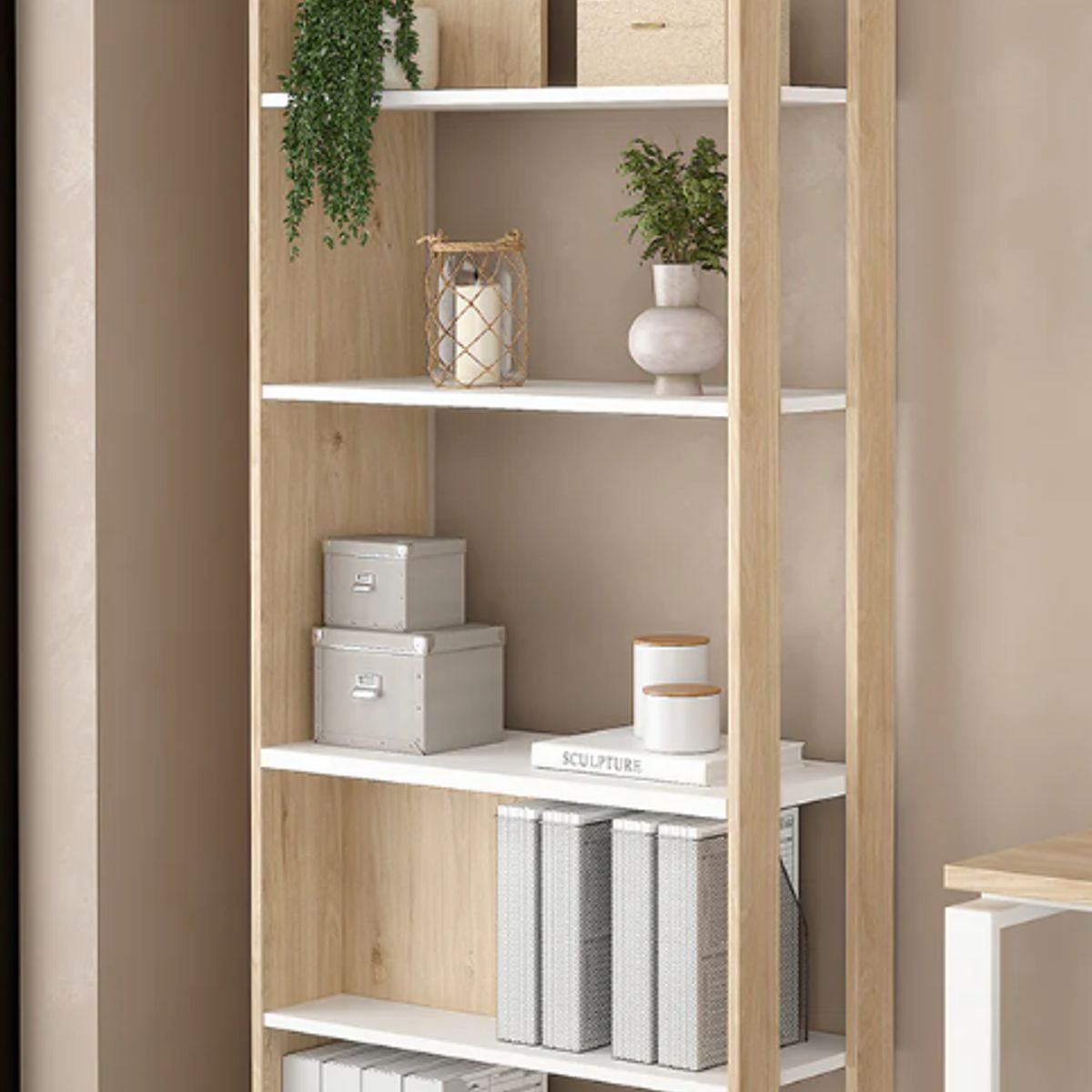 NACION MUEBLES - LIBRERO NACION MUEBLES ELECTROLUX COLOR MADERA