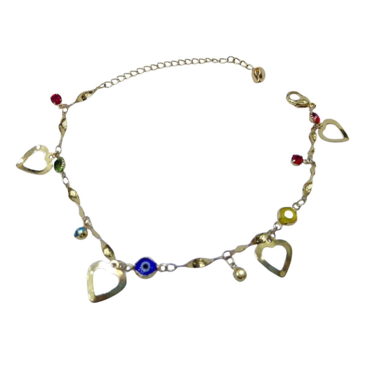 GENERICO - Tobillera acero inox Heart Eye Mujer