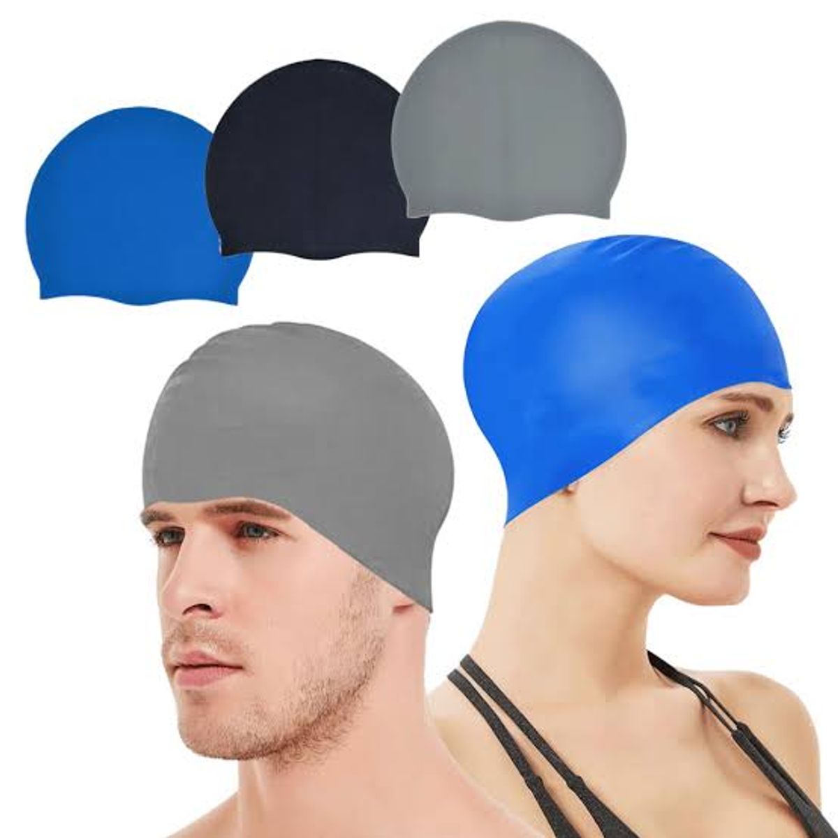 BESTWAY - GORRO NATACION SILICONA COLOR AZUL
