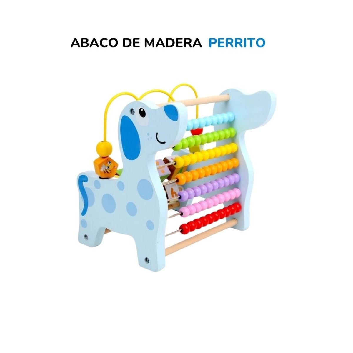 GENERICO - Juego Didáctico Perrito Abaco de Madera Educativa