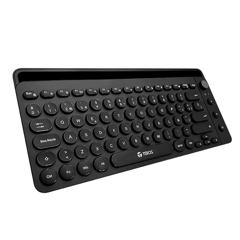 TEROS - TECLADO INALÁMBRICO  2.4 GHZ BLUETOOTH 3.0 / 5.2  80 TECLAS NEGRO