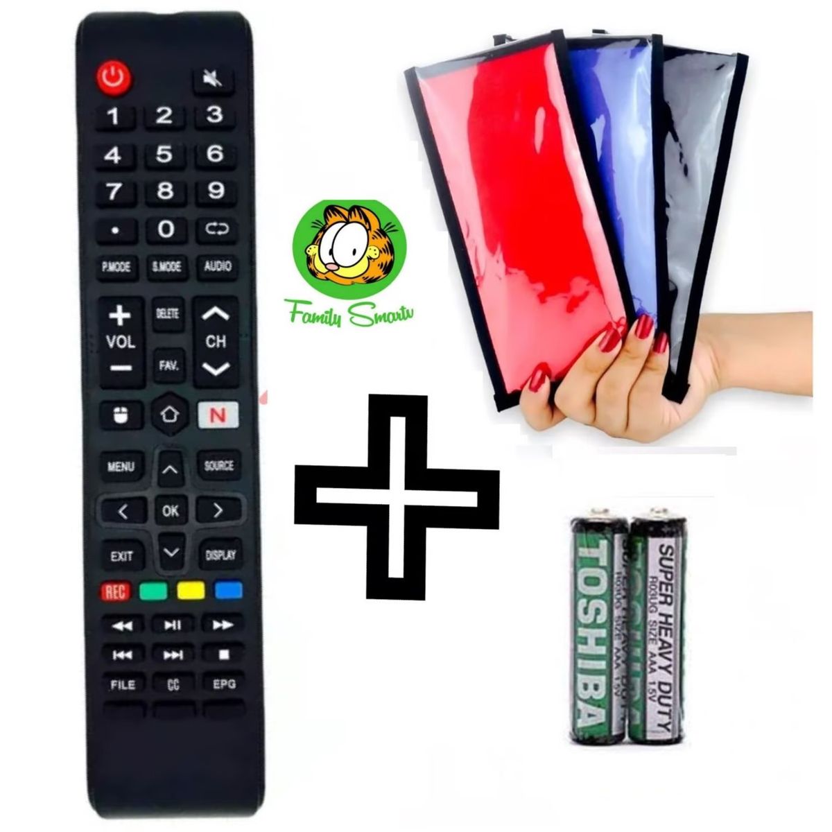 UNIVERSAL - Control Remoto TV Winia HD Smart + Funda