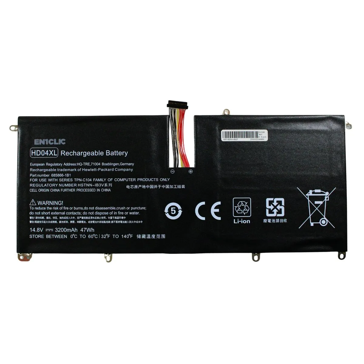 HP - Batería Para Laptop Hp HD04XL Ultrabook 13-2095ca 13t-2000