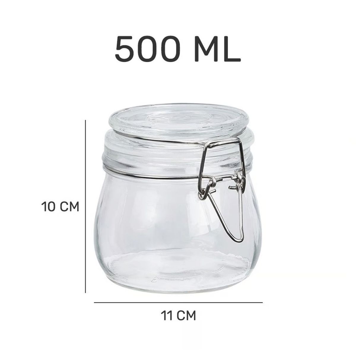 S/M - Contenedores Herméticos de Vidrio Pack de 5 UND