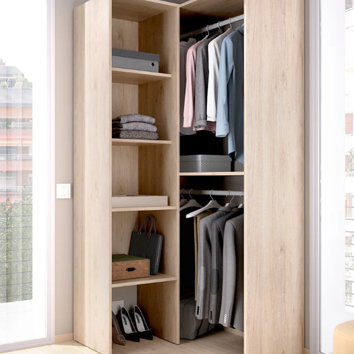 NACION MUEBLES - ARMARIO NACION MUEBLES MISTERIS COLOR ROBLE