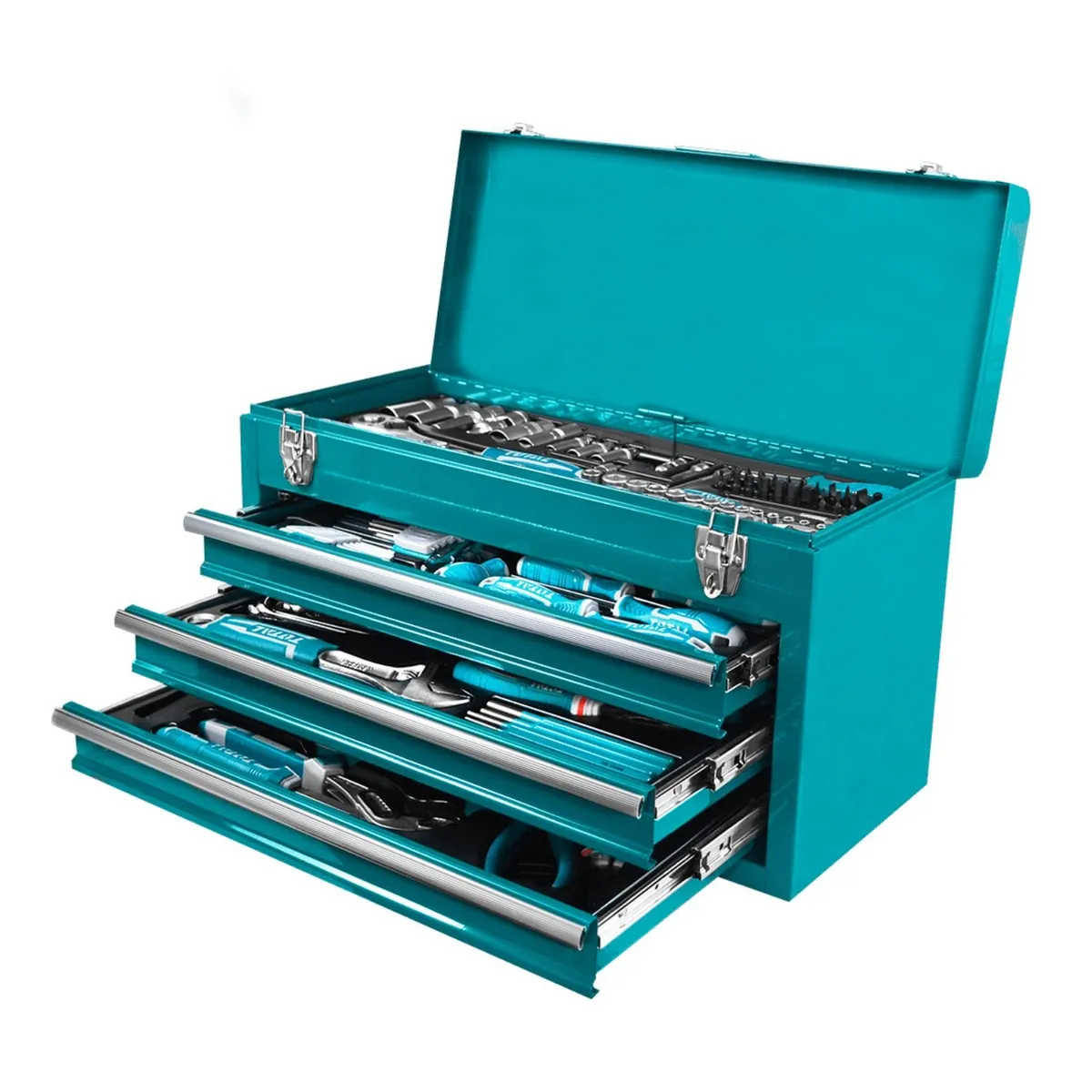 TOTAL TOOLS - Maletín porta herramientas con 132 piezas Total