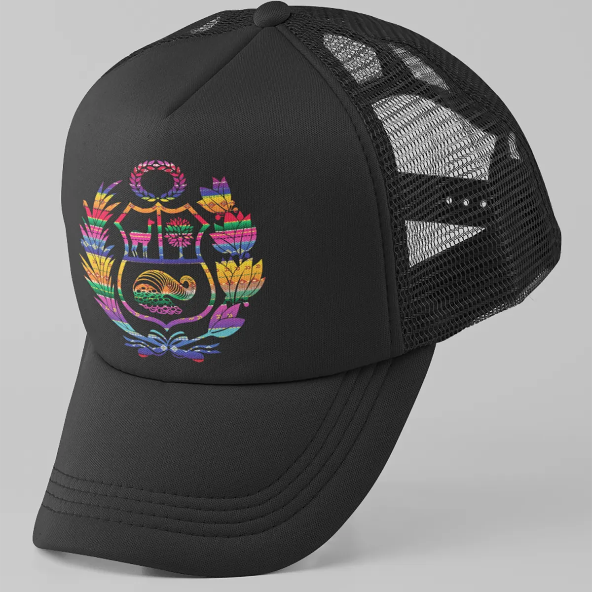 GENERICO - GORRA TRUCKER -ESCUDO PERU MOD009