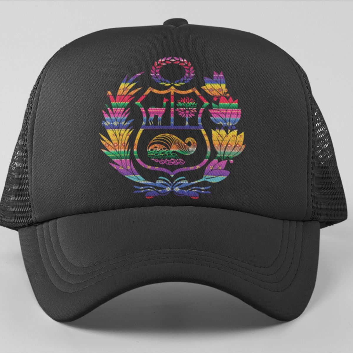 GENERICO - GORRA TRUCKER -ESCUDO PERU MOD009