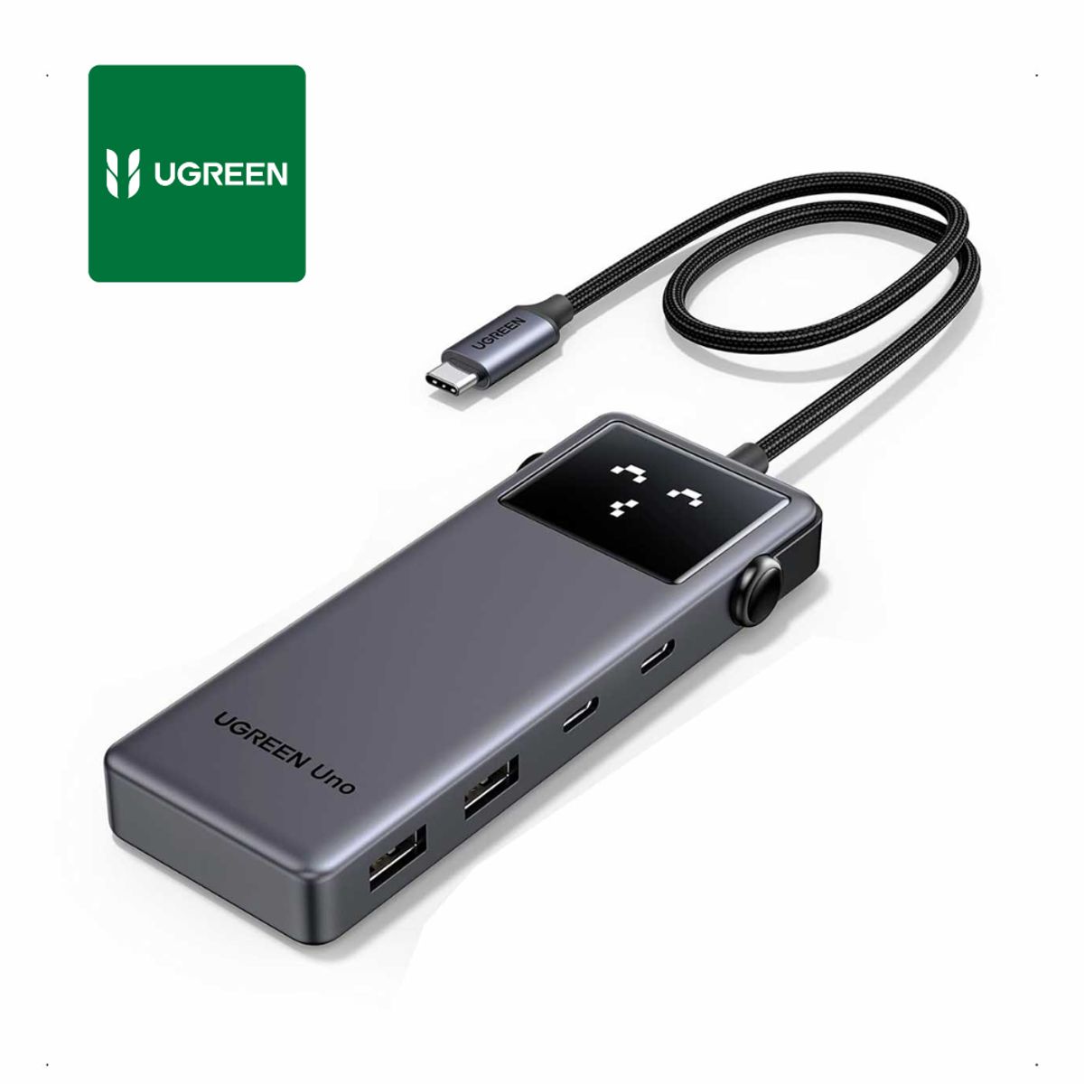 UGREEN - Adaptador Ugreen Type C 6 en 1 1xHDMI 2xUSB-C 2xUSB-A Cargador de corriente 100W