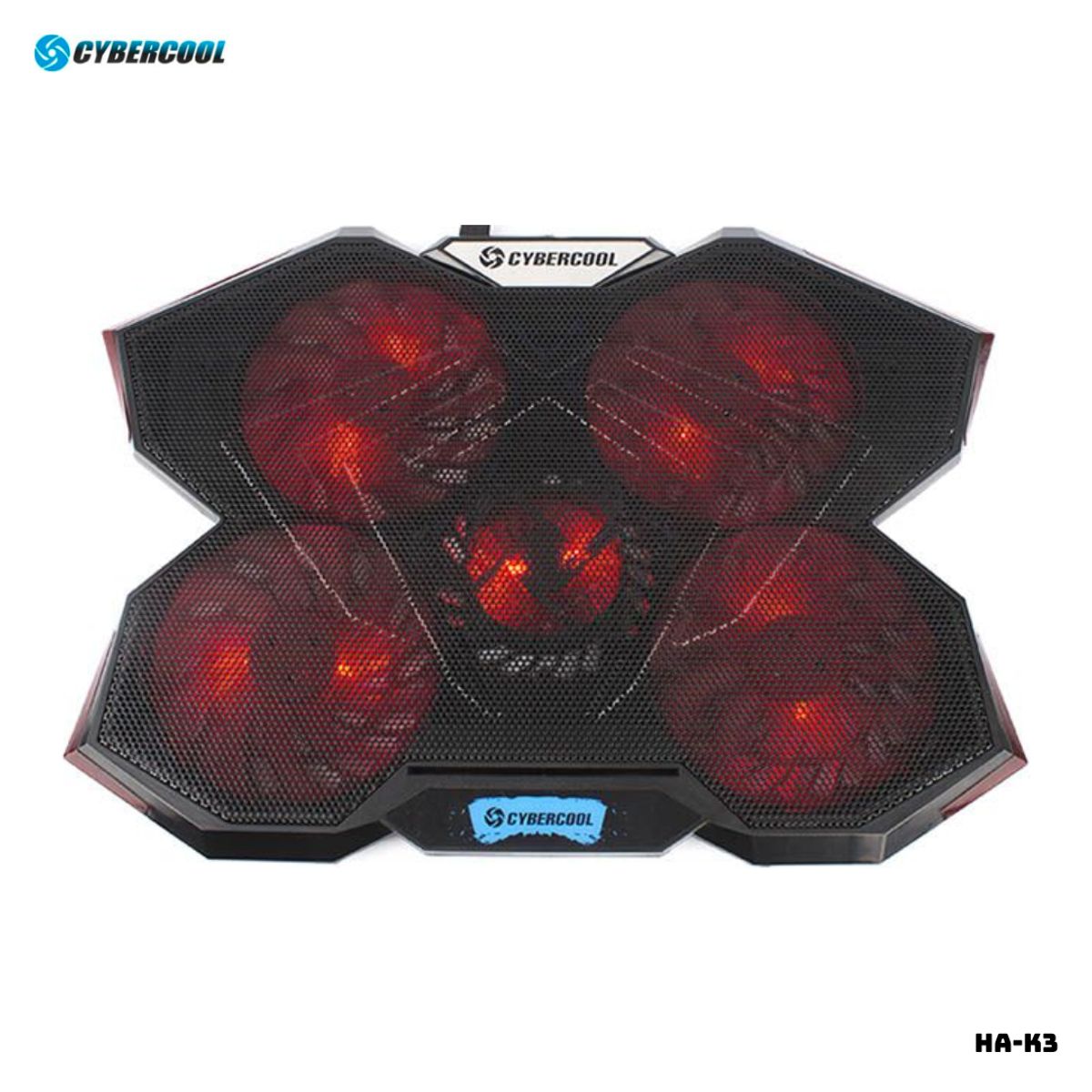 CYBERCOOL - COOLER CYBERCOOL PARA LAPTOP CON 5 VENTILADORES - HA-K3
