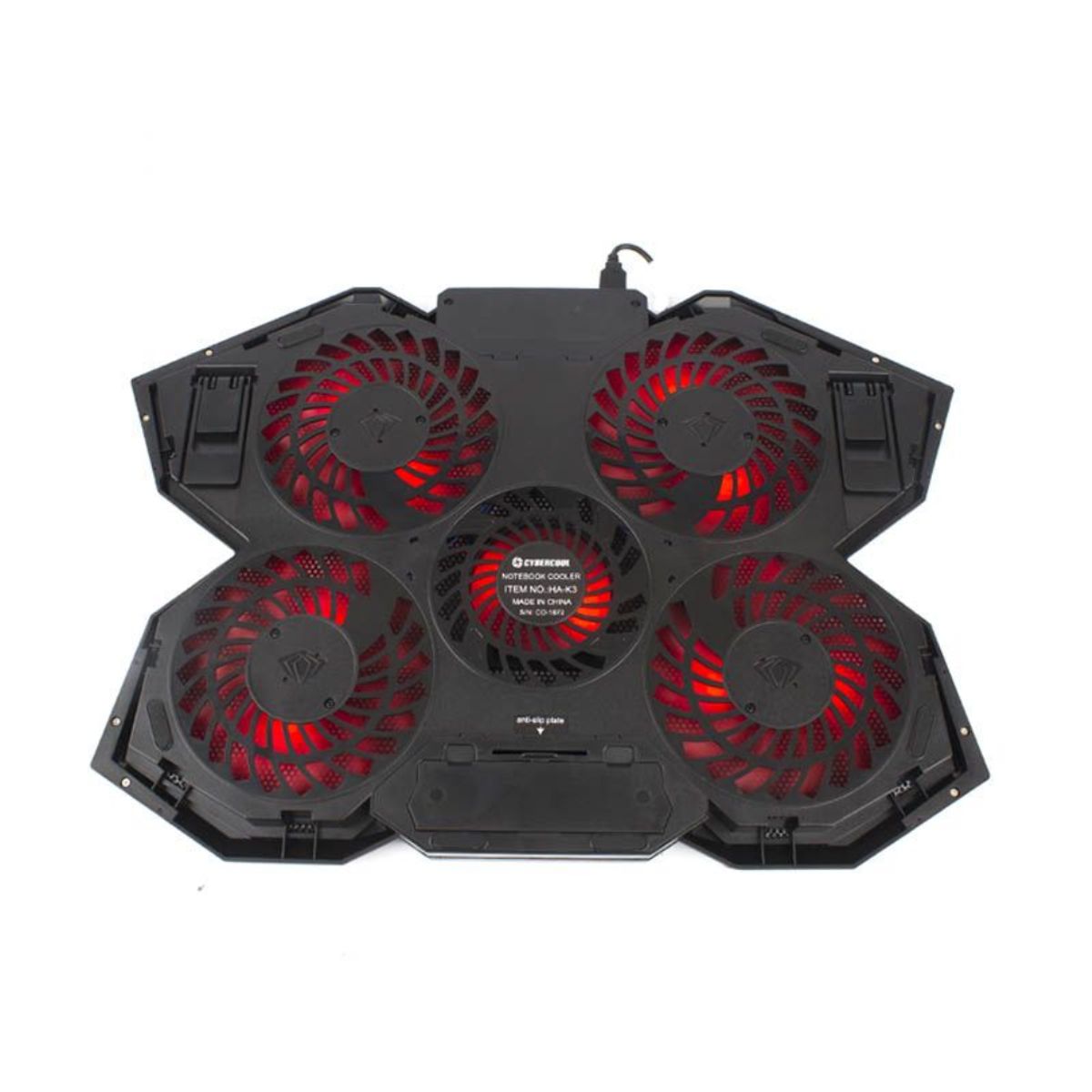 CYBERCOOL - COOLER CYBERCOOL PARA LAPTOP CON 5 VENTILADORES - HA-K3