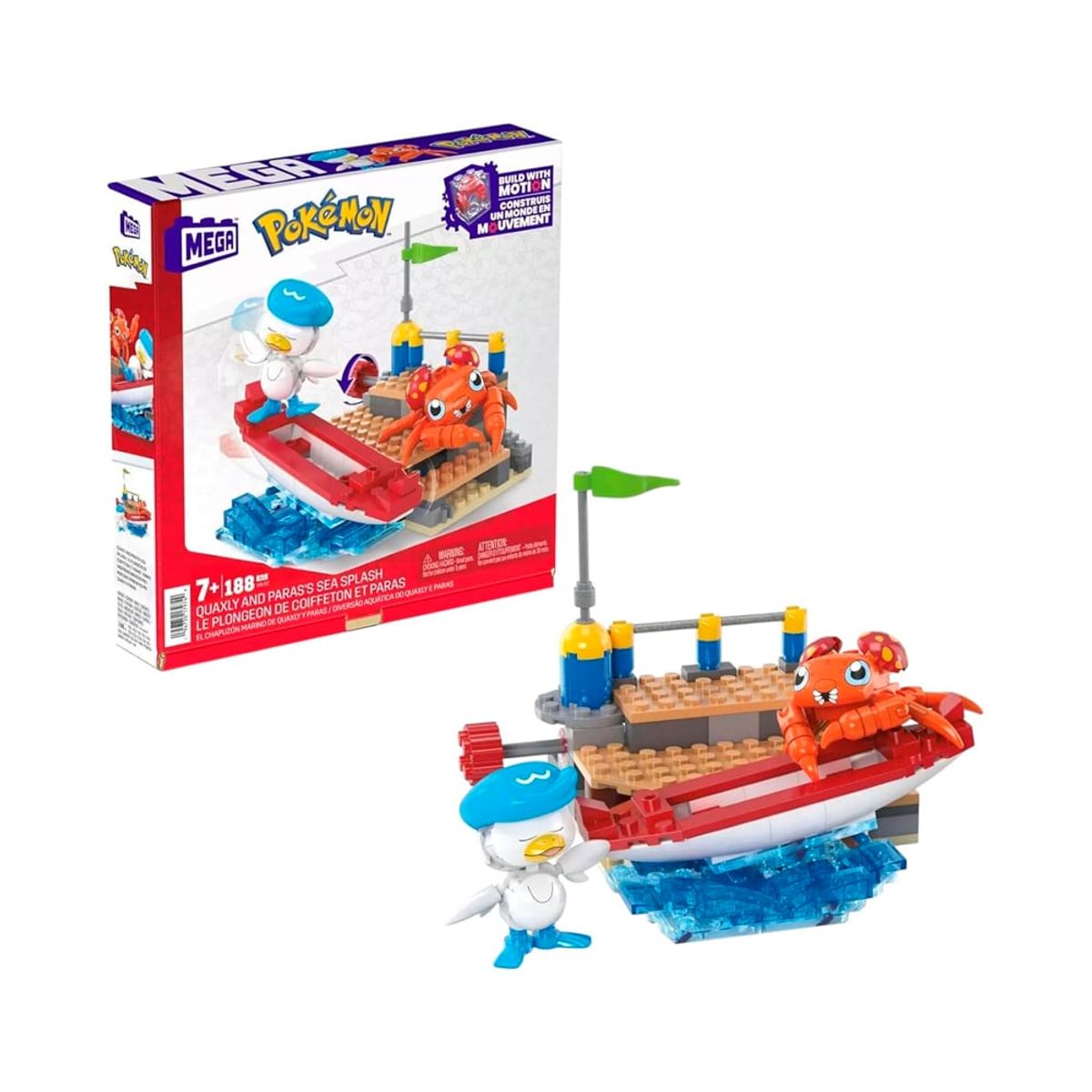 POKEMON - Mega Pokemon Quaxly Paras 188 Piezas