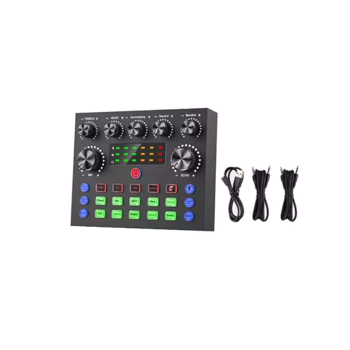 GENERICO - Tarjeta de Sonido V8S Recargable para Microfono Pc Celular