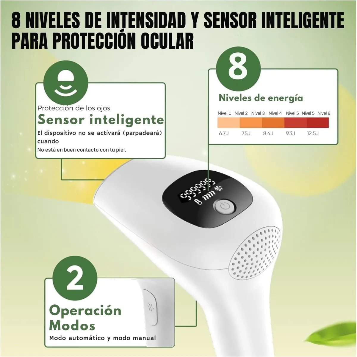 OEM - Depilador IPL Profesional  Eliminación de Vello Permanentes Sin Dolor