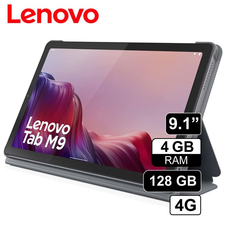 LENOVO - Tablet Lenovo Tab M9 TB310XU 128GB 4GB RAM 9 + Folio Case 4G LTE