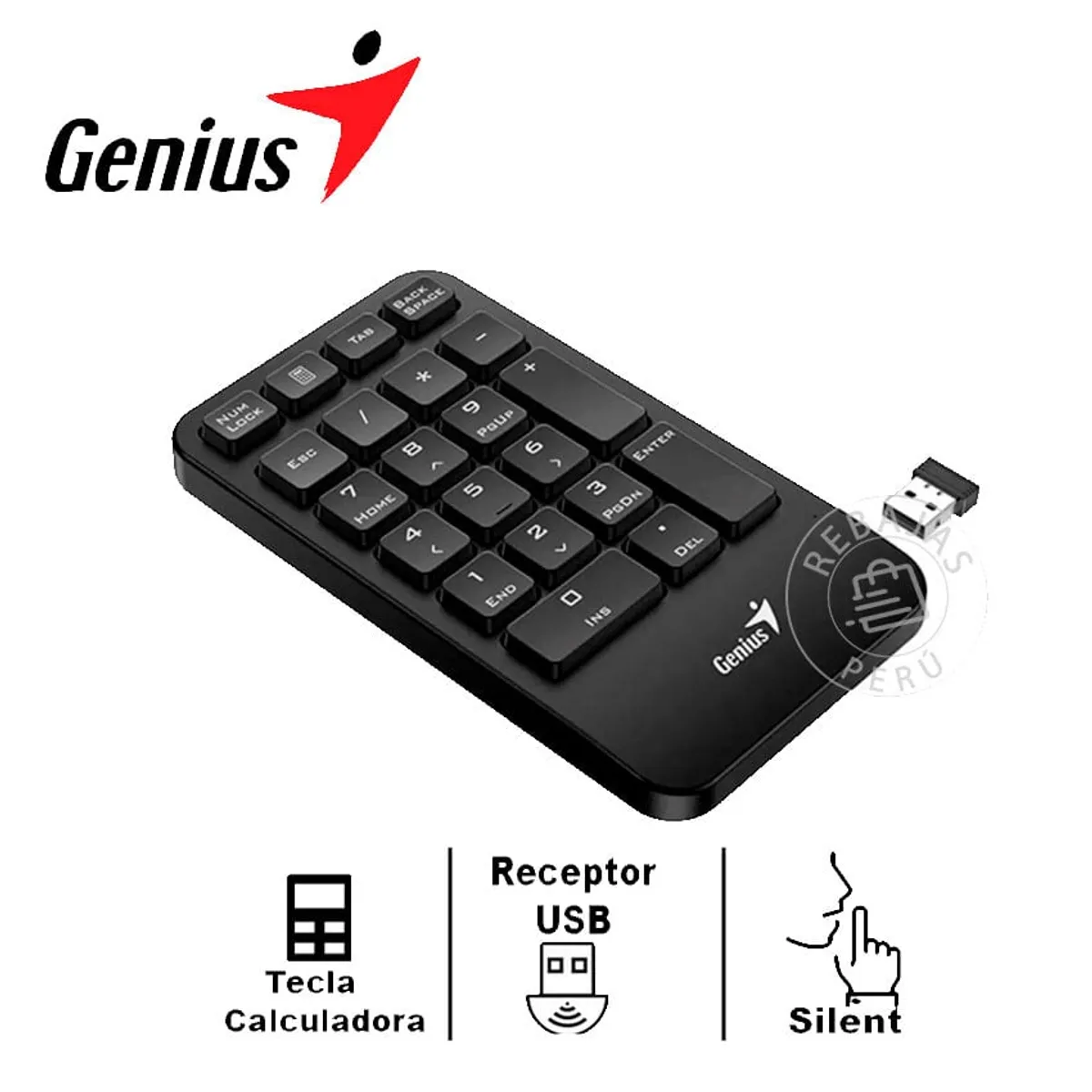 GENIUS GX - Teclado Numérico Inalámbrico Genius Numpad 1000 Precisión