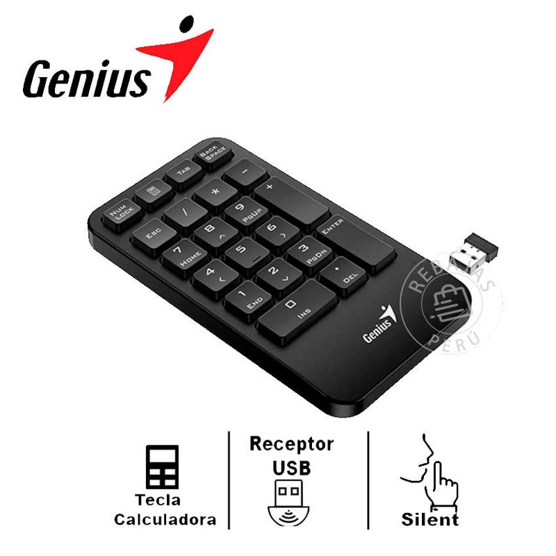GENIUS GX - Teclado Numérico Inalámbrico Genius Numpad 1000 Precisión