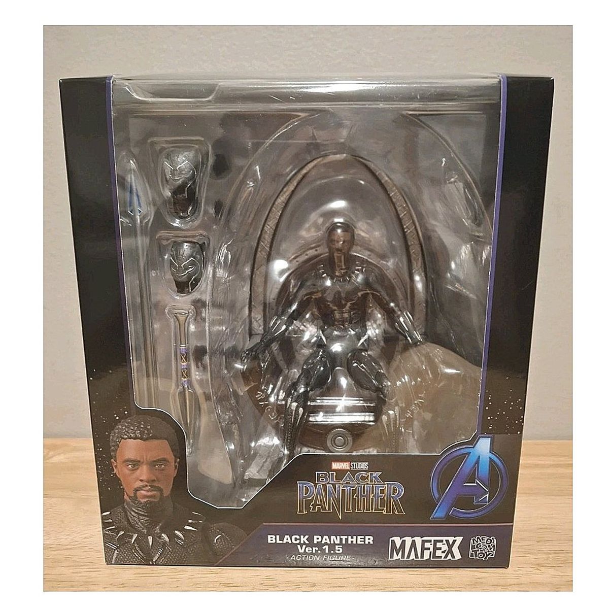 MARVEL - Pantera Negra Marvel MAFEX 230 Black Panther Ver 1.5