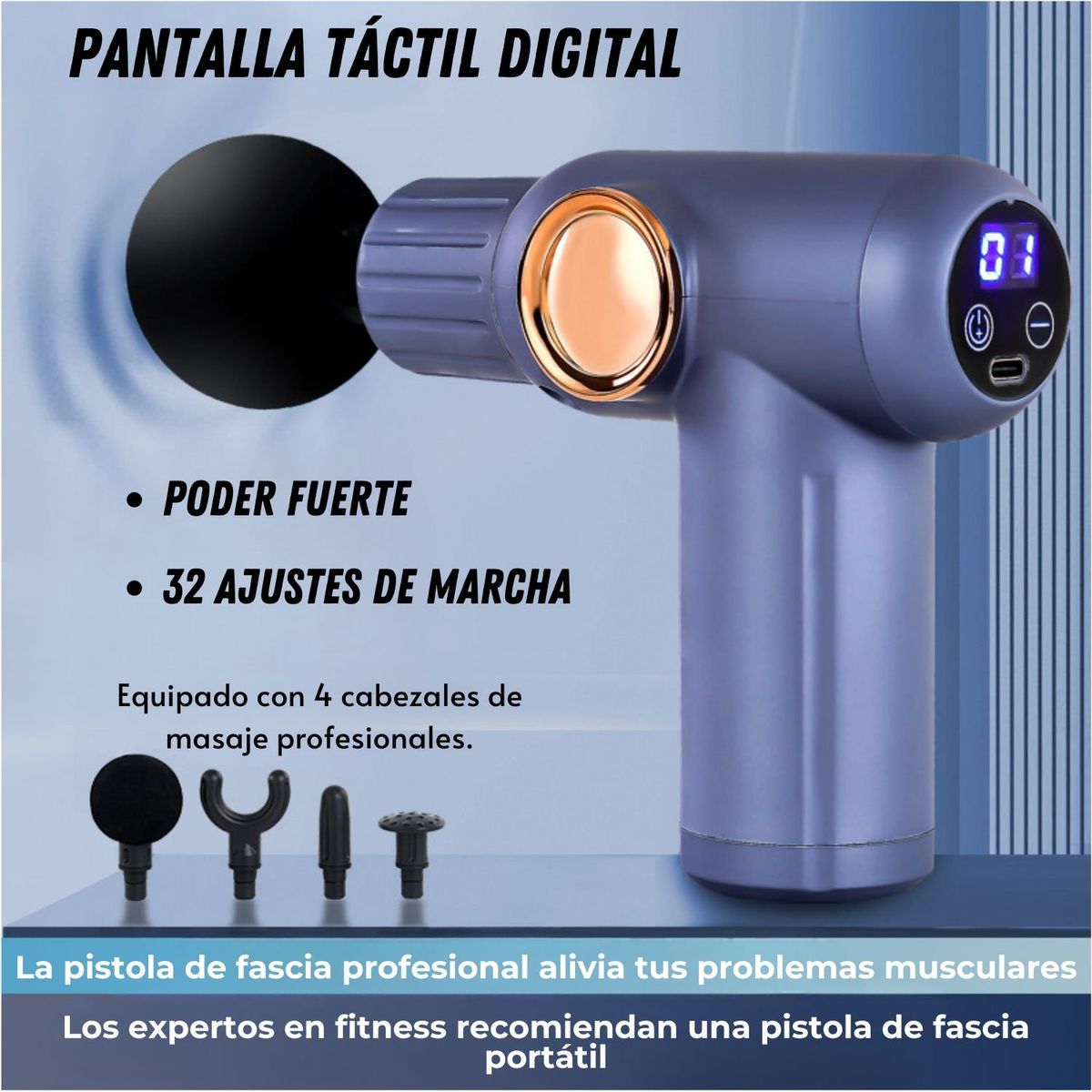 VICTORIA - Masajeador Muscular Inteligente de 32 Velocidades  Alivio del dolor