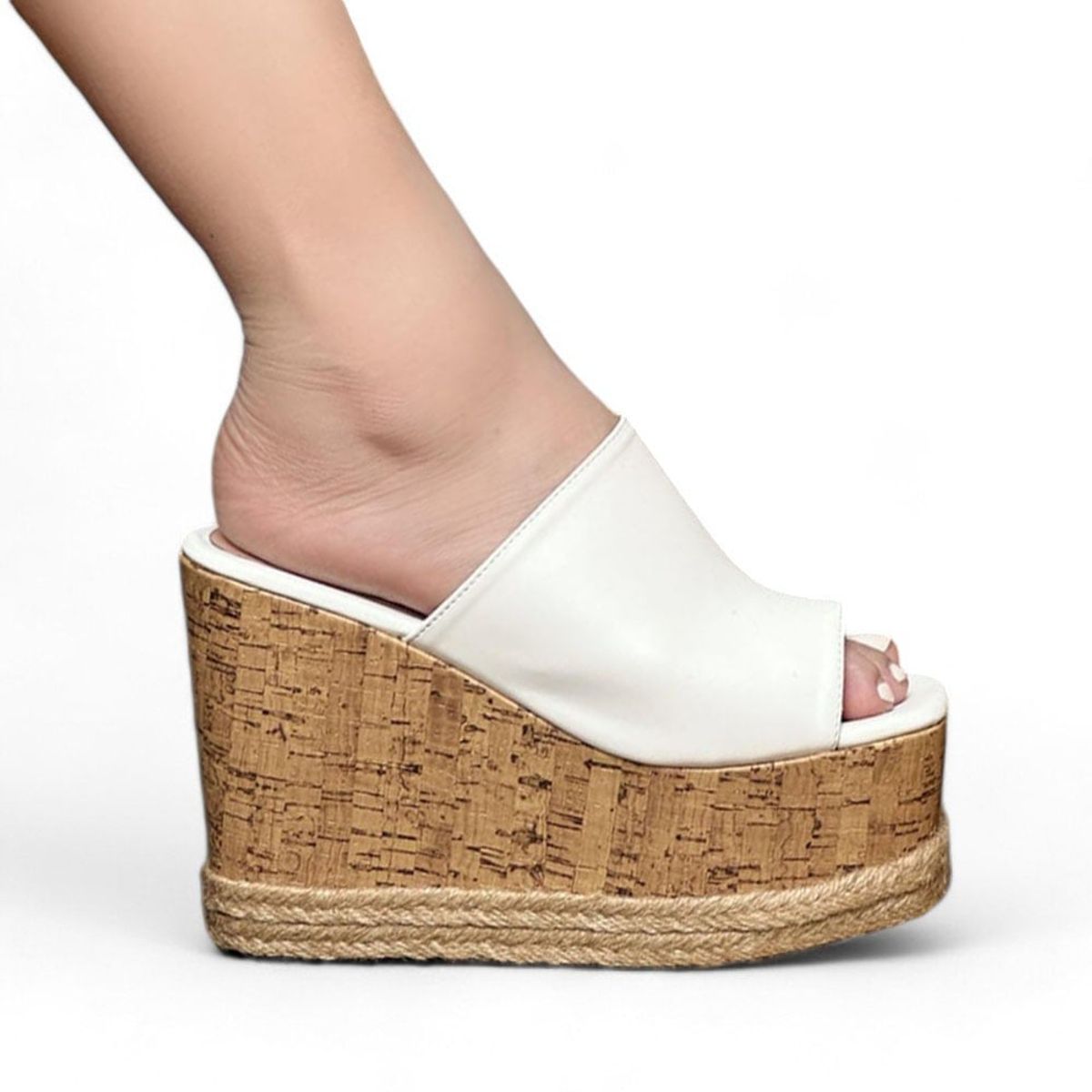 GENERICO - Sandalia Mujer Yomar Err. Precio Africa 2086L-58 Taco 9 Planta P.U. Blanco