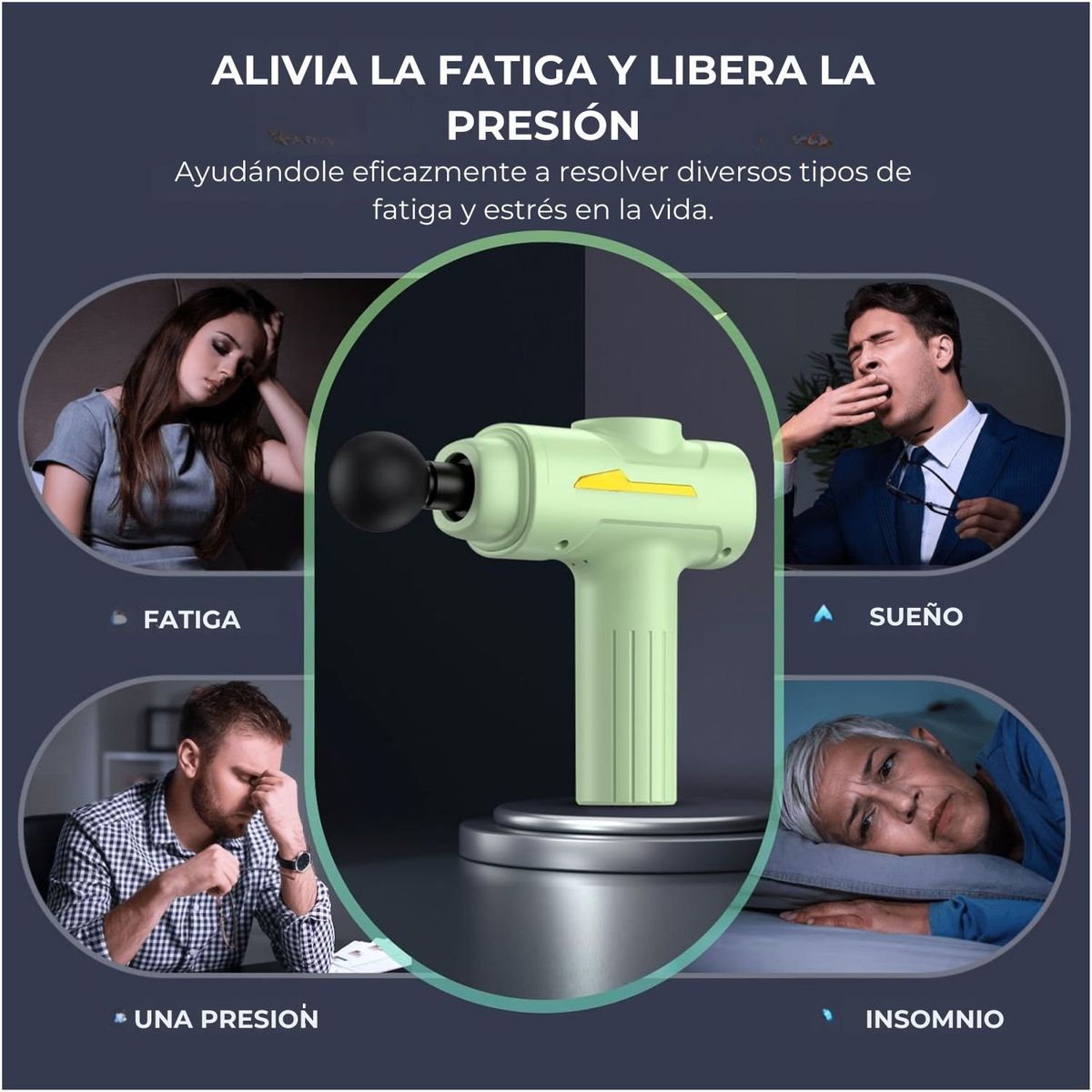 VICTORIA - Masajeador Muscular Profesional de Tejido Profundo - 8 Accesorios, 55 Watts