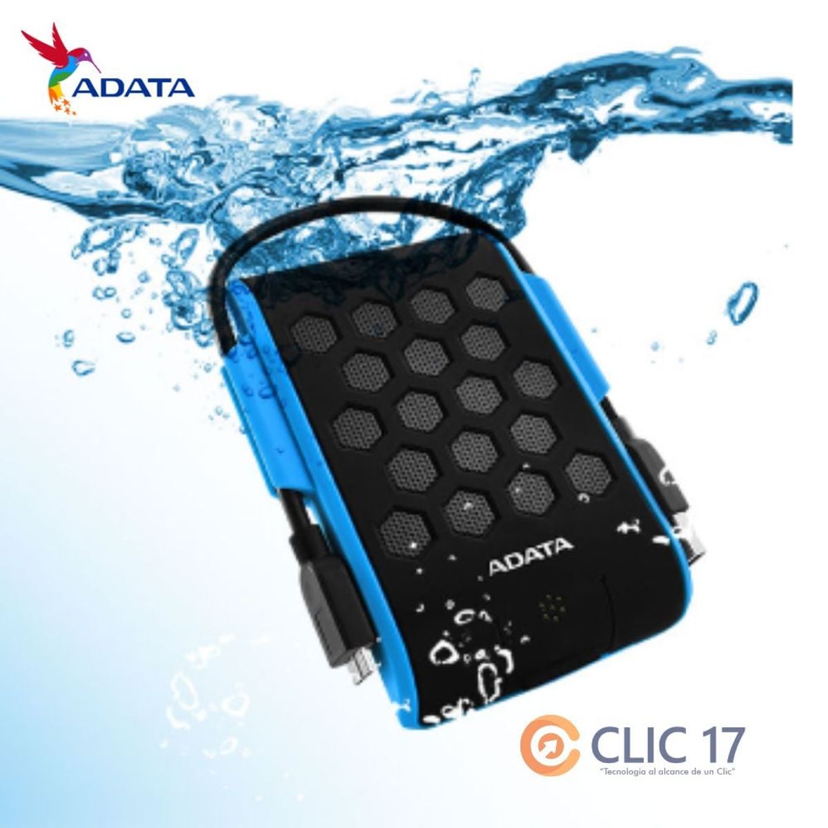 ADATA - Disco Duro Externa 1TB ADATA HD720 Azul IP68 Resiste al Agua USB 3.2