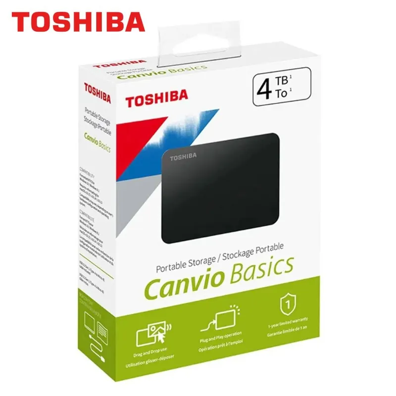 TOSHIBA - Disco Duro Externo 4TB Canvio BASIC USB 3.0 TOSHIBA