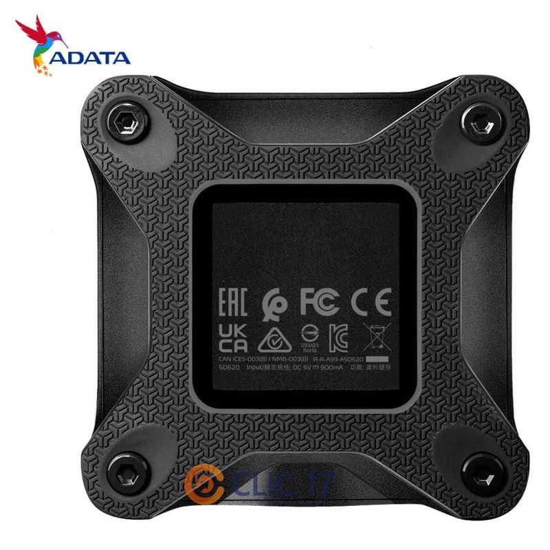 ADATA - Disco Solido SSD Externo 512GB ADATA SD620 Negro USB 3.2