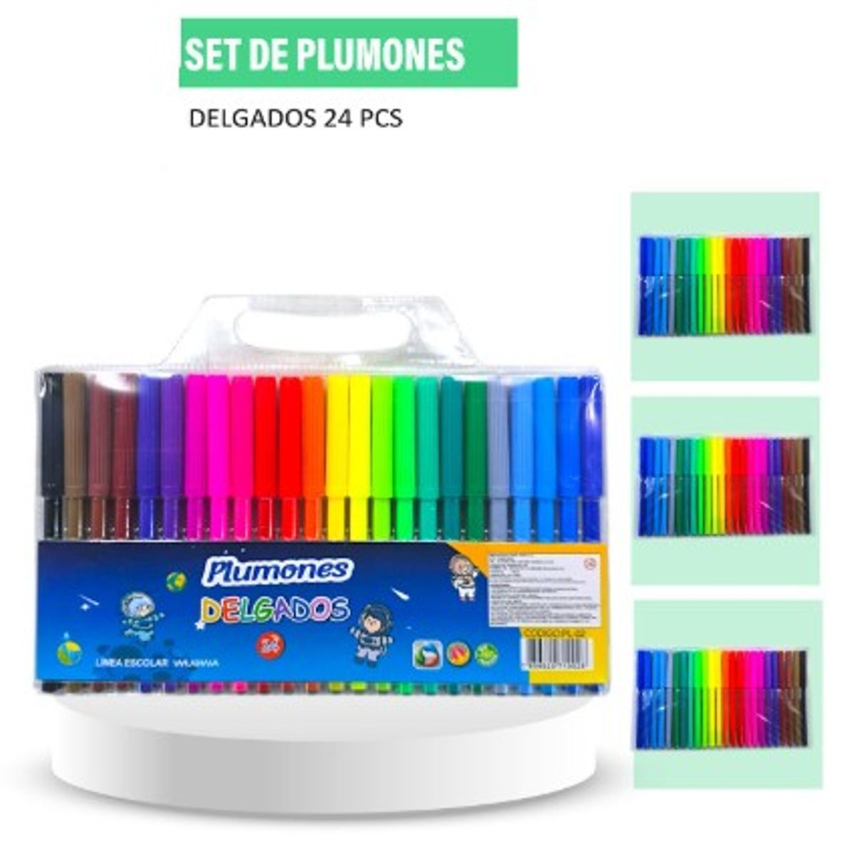 GENERICO - Set de Plumones Delgados