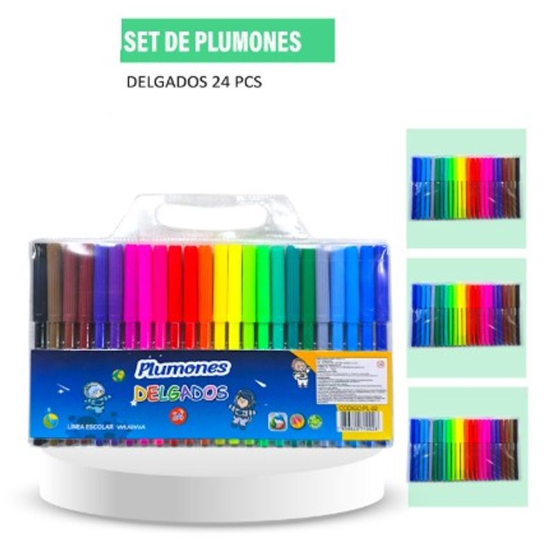 GENERICO - Set de Plumones Delgados