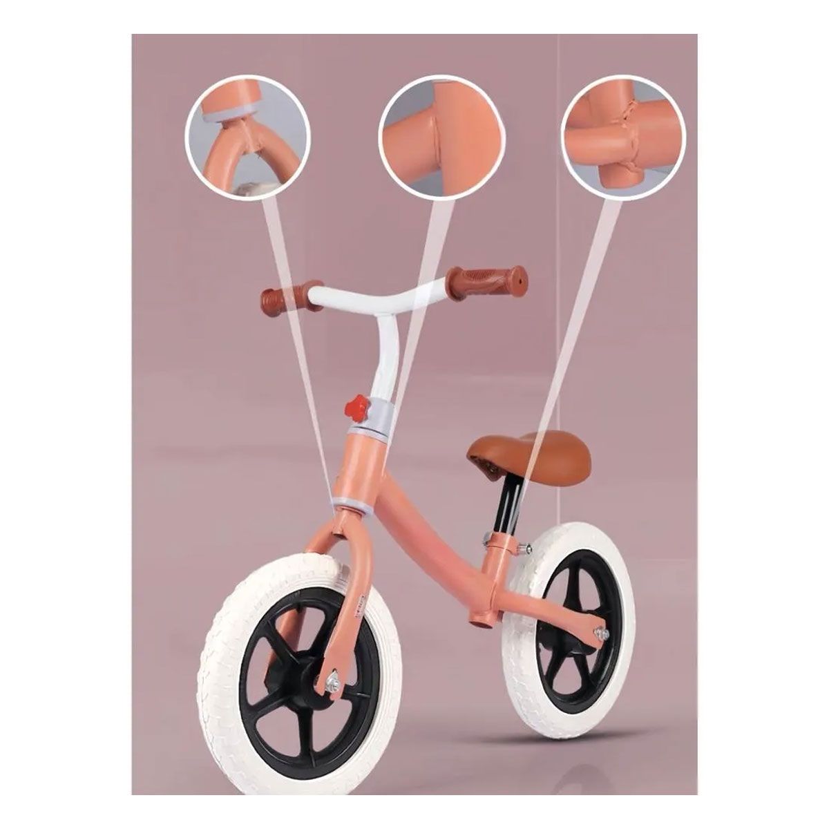 GENERICO - Bicicleta Infantil De Balance Niño Niña Aro 12 Rosa